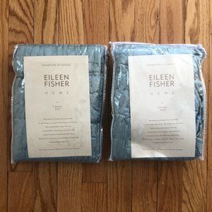 TWO Eileen Fisher Home - Silk Standard Shams NWT